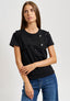T-shirt con paillettes opache - NERO