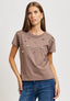 T-shirt con paillettes opache - TORTORA
