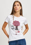 T-shirt stampa ombrello - AVORIO