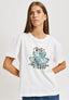 T-shirt ranocchio con applicazioni - AVORIO