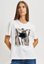 T-shirt donna con gonna floreale - AVORIO