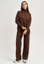 Pantalone palazzo in maglia - MARRONE