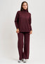 Pantalone palazzo in maglia - BORDEAUX