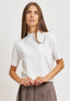Maglia glitter a maniche corte - AVORIO