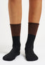 Calzini bicolore con lurex - NERO/MORO