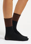 Calzini bicolore con lurex - NERO/MORO