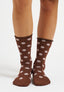 Calzini a pois bicolore con lurex - BEIGE/ROSA