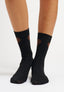 Calzini con cuore bicolore con lurex - NERO/NOCE