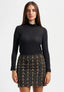 T-shirt dolcevita con cachemire - NERO