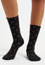 Calzini a pois bicolore con lurex - NERO/NOCE