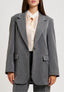 Giacca over monopetto lunga - GRIGIO MEDIO