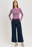 Jeans alla caviglia con elastico retro - BLU