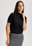 Maglia glitter a maniche corte - NERO