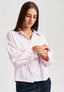 Camicia con scollo a V e spacchetti - ROSA