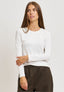 T-shirt viscosa manica lunga - AVORIO