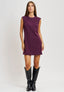 Vestito corto tubino smanicato - BORDEAUX