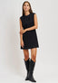 Vestito corto tubino smanicato - NERO