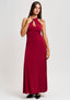 Vestito lungo con scollo a goccia - BORDEAUX