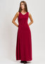 Vestito lungo smanicato - BORDEAUX