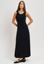 Vestito lungo smanicato - NERO