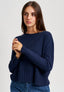 Maglia con scollo a barca - BLU
