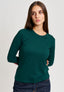 T-shirt manica lunga girocollo - VERDE