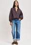 Jeans a vita alta con risvolto - JEANS