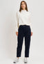 Pantalone cavallo sceso in ciniglia - BLU
