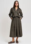 Gonna midi tartan a pieghe - MILITARE