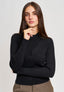Cardigan a costine con lurex - NERO