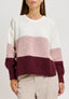 Maglia girocollo tre colori - BIANCO/ROSA
