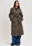 Cappotto lungo doppiopetto spinato - MARRONE/BEIGE