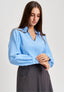 Camicia effetto stropicciato - CELESTE
