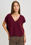Maglia smanicata in misto cachemire - BORDEAUX