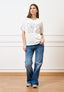 T-shirt con scritta in castoni - BIANCO