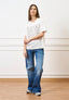 T-shirt con scritta in castoni - BIANCO