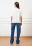 T-shirt con scritta in castoni - BIANCO