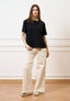 T-shirt in cotone mercerizzato - NERO