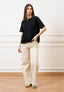 T-shirt in cotone mercerizzato - NERO