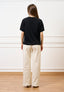T-shirt in cotone mercerizzato - NERO