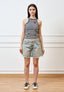 Top a righe con cuore ricamato - AVORIO/BLU