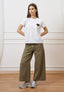 T-shirt con cuore ricamato - MILITARE