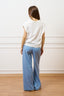 T-shirt con applicazioni sulla spalla - AVORIO