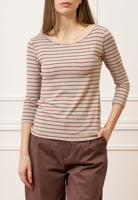 T-shirt a righe melange