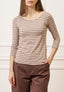 T-shirt a righe melange - MARRONE/BEIGE