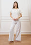T-shirt over manica kimono - AVORIO