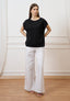 T-shirt over manica kimono - NERO