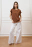 T-shirt over manica kimono - CAMMELLO