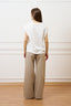 T-shirt con applicazione sul fondo - AVORIO