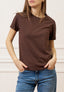 T-shirt fiammata basica - MARRONE
